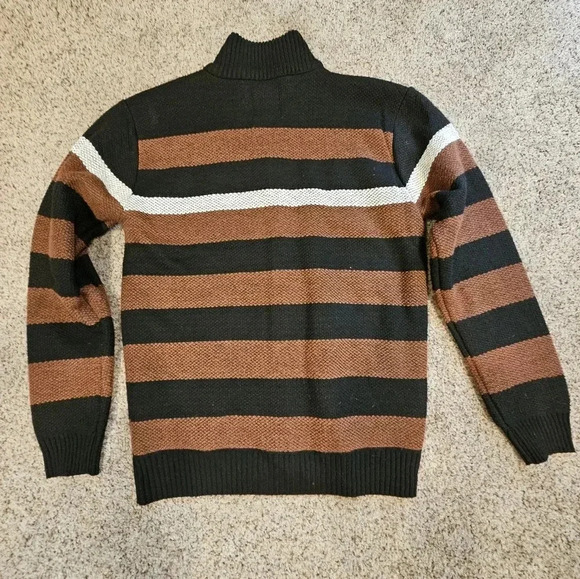 Men's Six Lincoln Full Zip-Up Pullover Sweater w/ Furry/Fleece Liner, Size Small - Picture 7 of 8